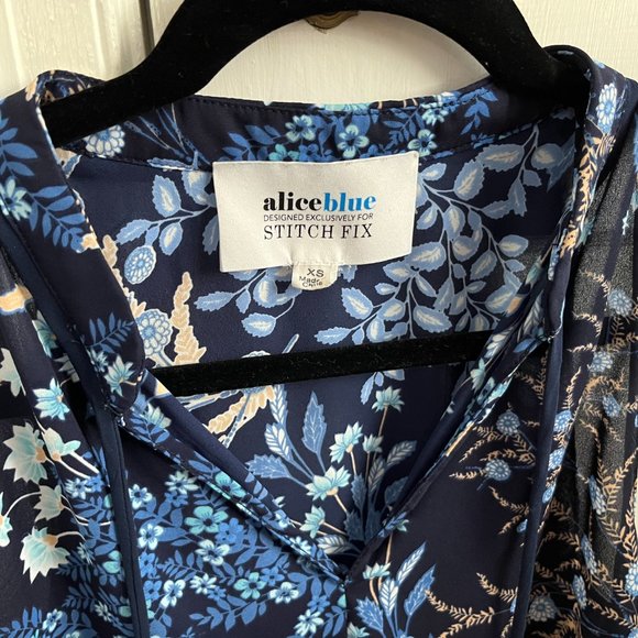 Alice Blue for Stitch Fix | Blue Floral Tank Blouse XS - Picture 2 of 5